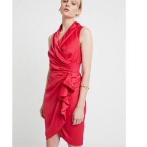 ALL SAINTS Can City Ruffle Evening Dress in Pink